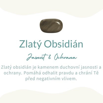 Přívěsek „Sféra“ ze zlatého obsidiánu